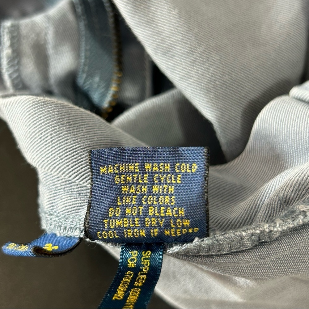 POLO Ralph Lauren Men's Cotton Flat Front Shorts Classic Fit Blue/Gray Size 36 - Picture 5 of 9
